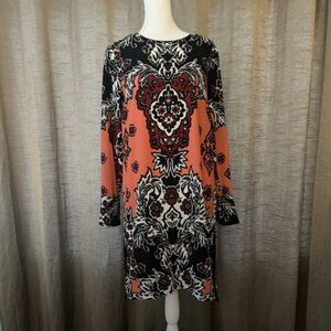 H&M Aztec Hippie Boho Leaf Floral Pink Dress
